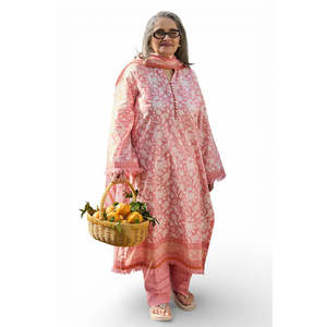 ชุดผ้าลอนพิมพ์ลาย 3 ชิ้น พร้อมกระดุมตกแต่งและผ้าคลุมไหล่ ผ้าฝ้าย 100% ระบายอากาศได้ดี ทรงหลวม รุ่น CL-52691 คอลเลคชั่น - Product Image 4