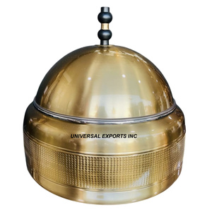 Réchaud alimentaire en acier inoxydable de qualité supérieure, fait à la main, design classique, élégant et décoratif, marmite en métal - Product Image 5