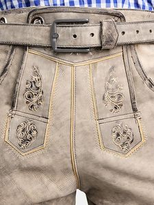 Authentic Bavarian Lederhosen Traditional Oktoberfest Outfit for <b>Men</b> Custom Made <b>Leather</b> <b>Shorts</b> Wholesale Clothing Sellers - Product Image 4