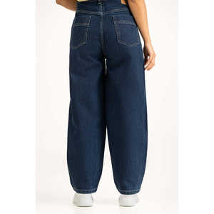 กางเกงยีนส์ทรงบาร์เรลฟิตขากว้าง WM-JNS-SS25-007 สไตล์แฟชั่นเรียบง่าย - Product Image 5