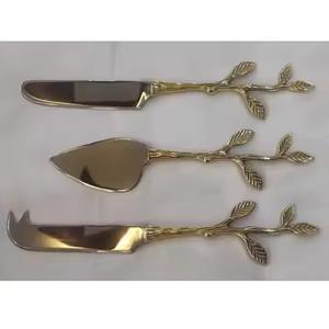 Handmade Wood & Terrazzo Handle Stainless Steel Cheese Tools Set for Wedding Party Events Tabletop Cutlery Cheese <b>Knife</b> Set - Product Image 2