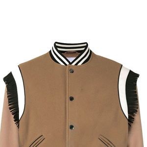 Chaqueta de Vaquero 100% Lana, Chaqueta Universitaria de Béisbol Elegante para Hombre, Chaqueta Universitaria Personalizada con Flecos en el Hombro - Product Image 4