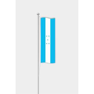 Mât de drapeau extérieur personnalisé en aluminium avec drapeau du Honduras vertical, impression numérique, matériau en polyester soyeux, y compris logo personnalisé - Product Image 1