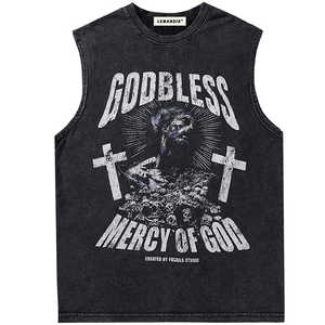 Camisetas para hombre Ropa de calle con estampado personalizado Peso pesado 300Gsm 100% Algodón de gran tamaño Boxy Fit Camisetas Dtg Print Graphic Acid Wash - Product Image 6