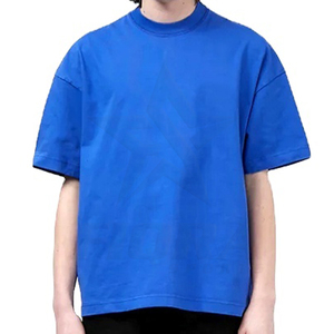 T-shirt 100% coton pour homme, coupe ample, t-shirt uni décontracté pour homme, t-shirt oversize, t-shirt grande taille, haut personnalisé pour la salle de sport - Product Image 1