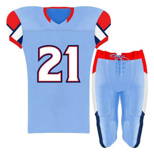 Ensemble d'uniformes de football américain à prix d'usine, personnalisable, maillot à manches courtes respirant, grande taille, 100% polyester, vente en gros - Product Image 4
