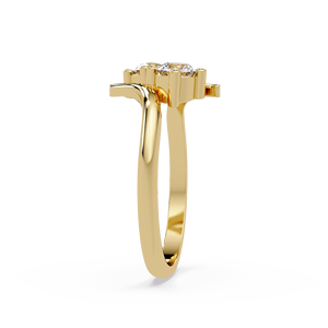 แหวนเพชรทรงกลม CVD แบบ Toi et Moi  ทองคำแท้ 18k 14k  งานสั่งทำพิเศษสำหรับแหวนหมั้น  เครื่องประดับชั้นดีสำหรับผู้หญิง - Product Image 3