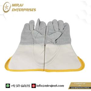 Gants en cuir de vachette pour le soudage en plein air Isolation thermique et résistance à l'usure des scories Doux et confortables du Pakistan - Product Image 4