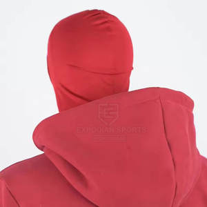 Sweat à capuche avec cagoule zippée 2 en 1 avec masque facial uni, en coton mélangé doux, pour la saison hivernale - Product Image 5
