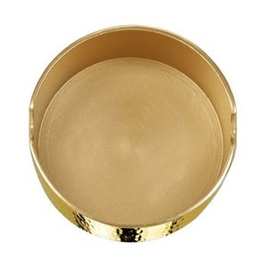 Cenicero redondo de metal martillado dorado con textura única de huellas dactilares, perfecto para el hogar, bares, restaurantes y accesorios de oficina - Product Image 4