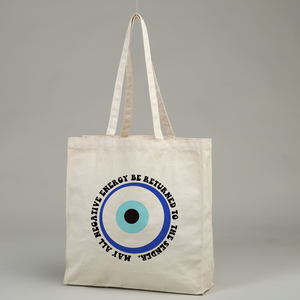 Bolsa Tote Mediana Personalizada EWB, Algodón Reciclado, Uso Diario, para Bodas, Cierre de Cremallera, Asa de Mano, Diseño de Letras, Bengala Occidental - Product Image 3