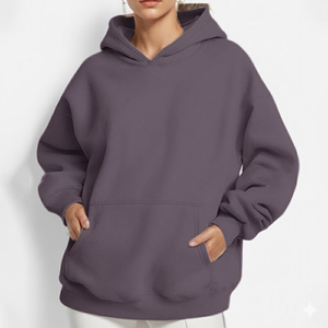 Sweat à capuche oversize pour femme, doux et confortable au toucher, avec intérieur en peluche chaud et silhouette décontractée pour un port décontracté confortable - Product Image 5