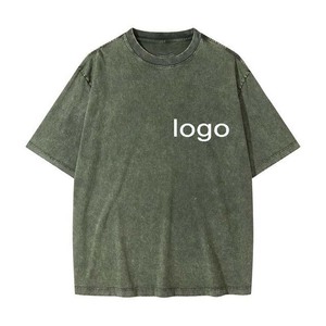 เสื้อยืดผู้ชายไซส์ใหญ่ สไตล์ลำลองแนวสตรีท ทรงหลวม รุ่น 2026 โอเวอร์ไซส์ แห้งเร็ว ล้างสีแบบแอซิดวอช ผ้าฝ้าย 100% - Product Image 1