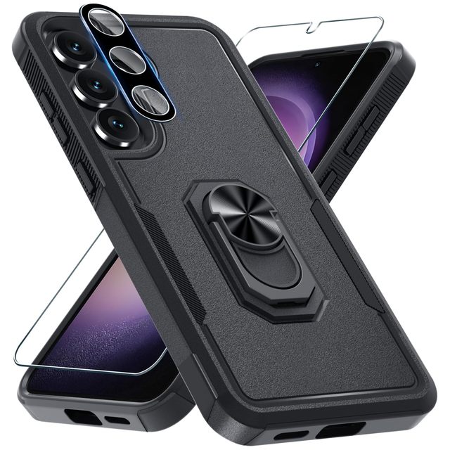 weview for samsung S25 FE Armor Design PC Case Screen Camera Protectors Heavy-Duty Shockproof Full-Body Protective Cover