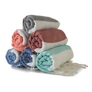 Venta al por mayor 100% algodón de secado rápido respetuoso con el medio ambiente Toalla de playa suave personalizado raya turco Hammam Fouta arena a prueba Avior marca gran oferta - Product Image 2