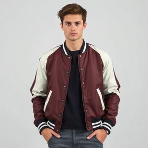 เสื้อแจ็กเก็ตทีมตัวแทนมหาวิทยาลัยเสื้อขนสัตว์ตัวหนังแท้แผ่นโพลีเอสเตอร์อบอุ่นผ้ากำมะหยี่ปักโลโก้ได้ตามต้องการ - Product Image 4