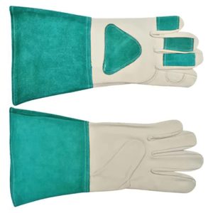Guantes de seguridad de lona de Palma de cuero, guantes de soldadura Tig, venta de guantes de trabajo, cuero de vaca de alta calidad, resistente al calor - Product Image 5