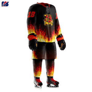 เสื้อเจอร์ซีย์ฮ็อกกี้น้ำแข็งเครื่องแบบฮ็อกกี้น้ำแข็งดีไซน์แบบระเหิด - Product Image 3
