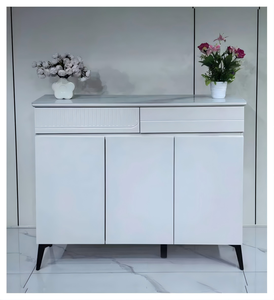 Meuble à chaussures autoportant moderne, console de rangement, couleur blanche, design minimaliste, meubles de salon - Product Image 1