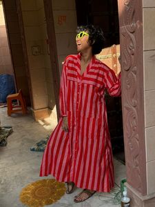 Vestido Maxi Bohemio Largo Hasta el Suelo para Mujer, Estampado de Leopardo, Algodón, Modesto, Informal, Ecológico, Hecho a Mano - Product Image 2