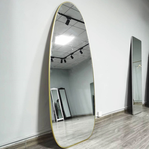 Miroir mural moderne en fer, facile à fixer, avec motif floral abstrait, fait à la main, réglable, très vendu - Product Image 1