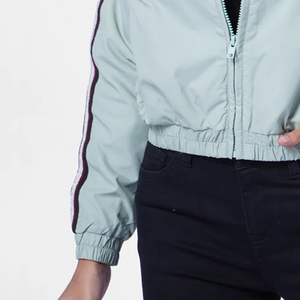 Prendas de vestir, chaqueta básica para mujer, chaquetas de bombardero, moda femenina, ropa de calle transpirable, chaquetas de manga larga con cremallera estampada - Product Image 2