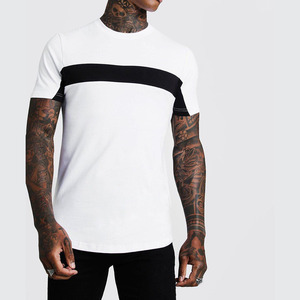 100% algodón Logo Stripy Style USA Camiseta unisex Camiseta personalizada para hombres 100% algodón - Product Image 1