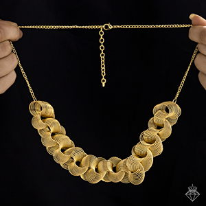 PRAO fait à la main en vrac bijoux de mode pour les femmes Anti-ternissement inter-lié doré printemps déclaration collier or lien pour la fête - Product Image 3