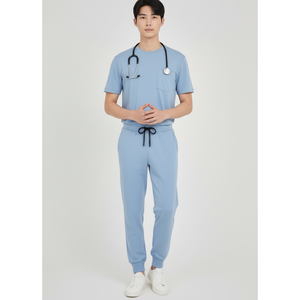 Uniforme de gommage médical en gros de qualité supérieure cordon de serrage réglable pantalon de survêtement écologique uniforme de médecin en gros - Product Image 1
