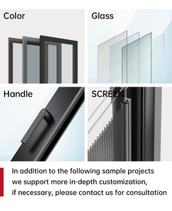 Fenêtres à battants en aluminium à double vitrage à rupture <span class=keywords><strong>de</strong></span> pont thermique NFRC, isolantes thermiquement et insonorisées, pour maison et villa - Product Image 6