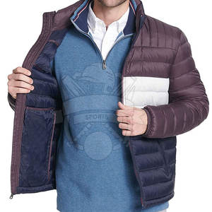 Vente en gros Veste matelassée coupe-vent pour homme avec logo personnalisé Col à capuche en toile Utilisation hivernale - Product Image 6