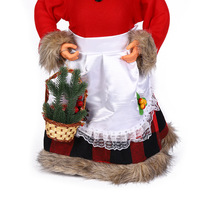 Vente en gros Mme Père Noël debout avec panier Figurine de Noël Figure Décoration 30cm/45cm/60cm Père Noël Poupée