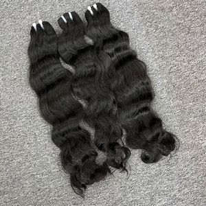100% extensions de cheveux humains vierges courtes vague naturelle toupet frontal vietnamien noir/brun foncé pour perruques de qualité suisse HD femmes - Product Image 1