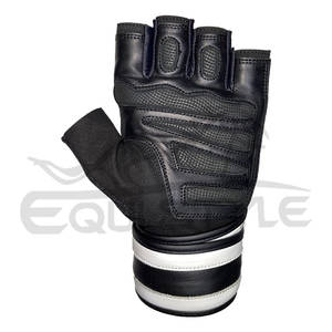 Black and White Leather <b>Weight</b> <b>Lifting</b> Gloves XL Pull-up Gym Gloves Customize Fitness Training Gloves for <b>Weight</b> <b>Lifting</b> Workout - Product Image 2