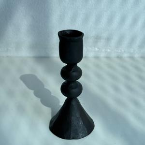 Bougeoir noir à base ronde avec un design élégant, nouveauté, support d'éclairage pour événements, décoratif pour mariage et fête à bas prix - Product Image 2