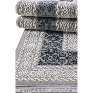 Vavien A0073 Alfombra Rectangular de Área Grande Gris Textura Suave Hecho a Máquina Alfombra PARA EL Hogar Sala de Estar y Dormitorio 80x150 cm - Product Image 3