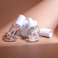 Ensemble d'emballages cosmétiques en verre mat de couleur personnalisée de luxe, flacons de lotion 30g/50g/100g/150ml et pots transparents pour soins de la peau