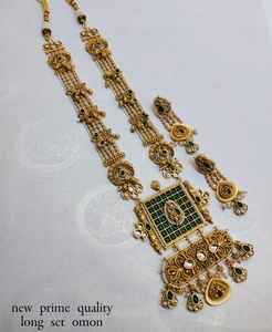 INDIAN TRADITIONAL and FASHIONABLE COPPER <b>JEWELLERY</b> BRIDAL WEDDING <b>JEWELLERY</b> <b>SET</b> for WOMEN EARRINGS and NECKLACE <b>SET</b> - Product Image 2