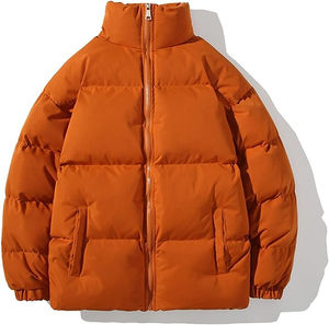 OEM Slim Fit <b>Men's</b> Casual Bomber <b>Jacket</b> Thicken Cotton Padded Custom Logo Windproof Reversible Streetwear Fashion Zipper <b>Canvas</b> - Product Image 1