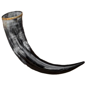 Cuerno de búfalo hecho a mano Cuerno vikingo para beber con soporte de hierro Cuerno vikingo para beber grabado personalizado con diseño personalizado - Product Image 4
