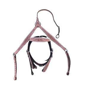 Selle de cheval usinée en cuir occidental ensemble bride + collier de poitrine choix intelligent du cavalier - Product Image 1