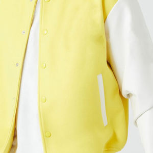 Blouson universitaire formel personnalisé en toile, style Letterman, imperméable et coupe-vent, unisexe, pour le printemps, avec empiècements avant personnalisables en couleur - Product Image 4