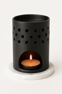 Stylish White Metal Tea Light <b>Candle</b> Holder Circular Cutout Design for Home Decor Summer Relaxation for Aromatic Use New Arrival - Product Image 5