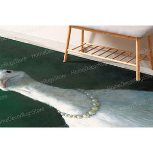 Peacock with Pearls Printed <b>Rug</b> - Modern <b>Nursery</b> & Salon Decor,Nonwoven Soft <b>Rug</b> - Product Image 4