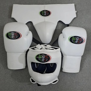 Conjuntos de Boxeo de Piel Profesional de Alta Calidad Personalizados, Guantes de MMA, Protector de Cabeza, Protector Inguinal - Product Image 5