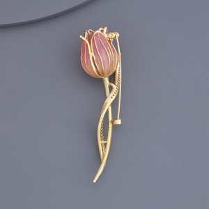 Broche tendance en alliage plaqué diamant pour sari, modèle 179864, idéale pour cadeau de fête ou fiançailles, avec motifs numérotés, végétaux et fleurs pour enfants - Product Image 3