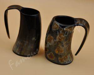 Cuerno de vaca/buey y Punta de cuerno de búfalo fabricación india negro marrón cuerno para beber - Product Image 4