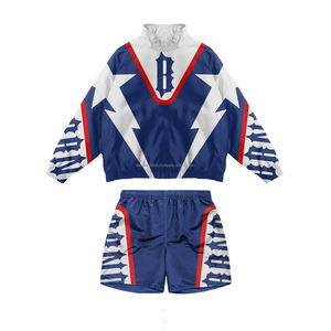 Conjunto de Sudadera para Hombre, Chaqueta con Capucha para Fútbol, Otoño, Ropa Deportiva Holgada para Correr, Conjunto de Dos Piezas, Chaqueta Cortavientos Ligera - Product Image 1