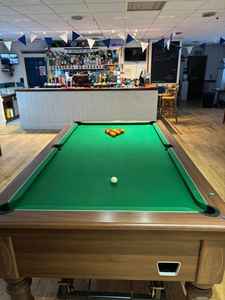 Table de billard américaine pliante en bois massif de 8 pieds, personnalisable, de qualité supérieure, avec coussin en laine multifonction, sur mesure - Product Image 5