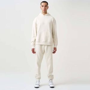 New Arrival Men's Hooded Casual Solid Winter Tracksuit Quick Dry Breathable Pullover Hoodie & <b>Trouser</b> Set Custom Made - Product Image 4